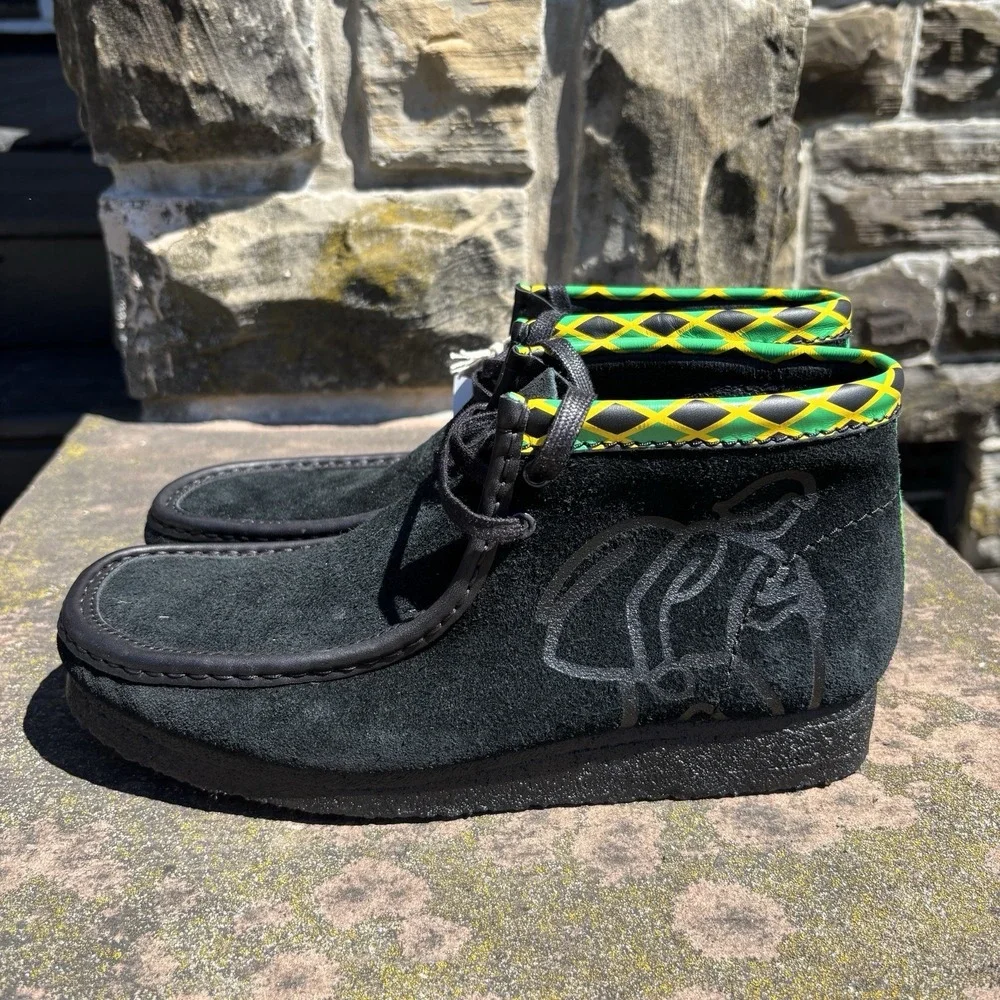Clarks Originals Wallabee Jamaica Bee Shoes Boots Men's 11 Black Suede New